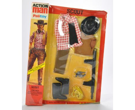 Palitoy Action Man comprising No. 34402 Scout Outfit. Complete with original packaging. Packaging looks to be good to very go