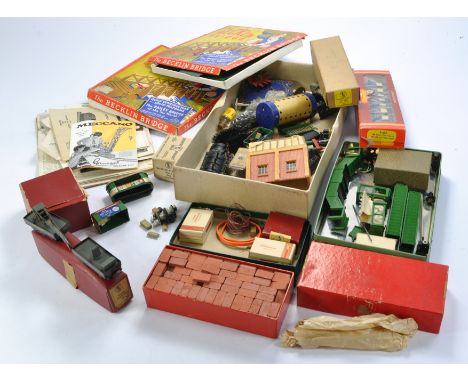 A further assortment of vintage Trix Model Railway accessories and literature as shown. Plus other items including Meccano. 