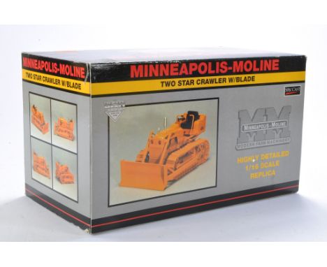 Spec Cast 1/16 Minneapolis Moline Two Star Crawler Tractor with Blade. Looks to be without fault in original box. 
