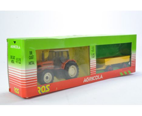 ROS 1/25 Farm Issue comprising SAME Galaxy 170 Tractor and Trailer Set. Excellent in very good box. 