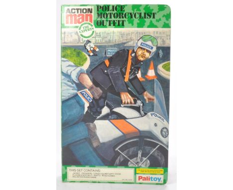 Palitoy Action Man comprising 'The Experts' Police Motorcyclist Outfit. Complete with original packaging. Packaging looks to 