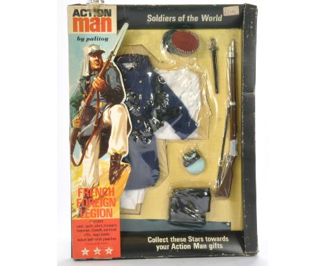 Palitoy Action Man comprising No. 34143 French Foreign Legion Outfit. Complete with original packaging. Packaging looks to be