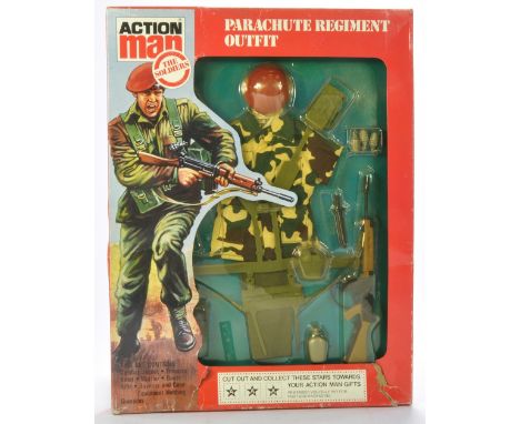 Palitoy Action Man comprising 'The Soldiers' Parachute Regiment Outfit. Complete with original packaging. Packaging looks to 