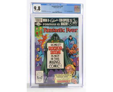 Graded Comic Book interest comprising Fantastic Four #238. Marvel Comics, 1/82. Frankie Ray gains plasma powers. Susan Richar