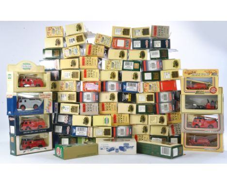 Impressive Diecast model Fire Engine group comprising of 92 boxed Lledo, Corgi, Trackside vehicles including Corgi No. DG2210