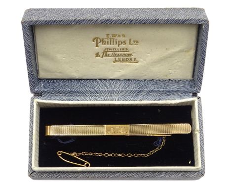 9ct gold engine turned tie pin 8.2gm Condition Report Click here for further images, condition, auction times & delivery cost