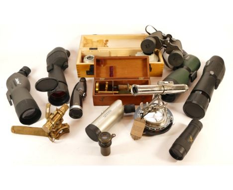 A collection of spotting scopes, makers to include, Jiehe, Zennox, and Maginon. (1 box)