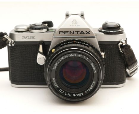 An Asahi Pentax ME film camera, with a Pentax-M f/1.7 50mm.