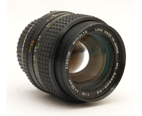 A Minolta f/1.4 50mm lens. 