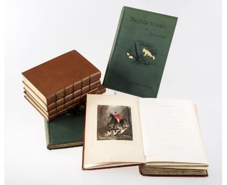A GROUP OF HUNTING BOOKS, comprising: Vyner, Robert T., "Notitia Venatica, a Treatise on Fox-Hunting", revised Blew, pub. Lo