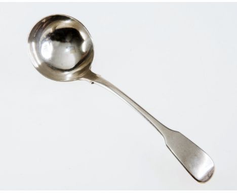 A GEORGE III SILVER SAUCE LADLE, LONDON 1779, fiddle pattern. 1.78 troy ounces 