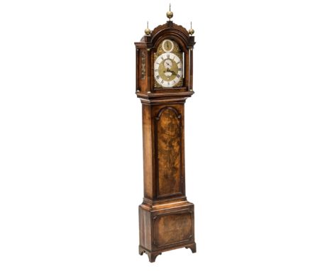 A GEORGE III MAHOGANY LONGCASE CLOCK BY JOHN HOWELLS, St CATHERINES, LONDON, the eight day movement striking on a bell, the b