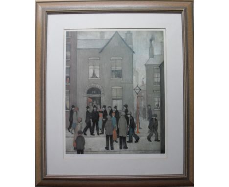 Laurence Stephen Lowry RA (British, 1887-1976) 'THE ARREST' limited edition proof print, no 841/850, 52 x 42cm, framed with N