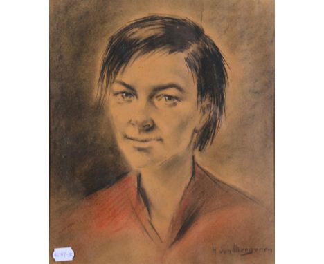 Henricus Antonius van Meegeren (1889-1947) Dutch Portrait of a young man Signed, pastel on paper, 40cm by 35cm