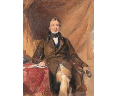 George Richmond, RA (1809-1869) Portrait of James Minchin (1791-1860), Master of the Supreme Court of Madras Signed and dated