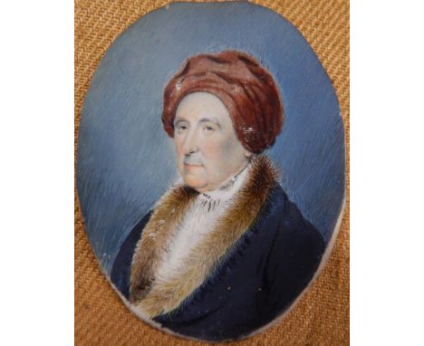 Irish School (18th century)  Portrait miniature of Cadogan Keatinge, Dean of Clogher Watercolour on ivory, 9cm by 6.5cm (oval