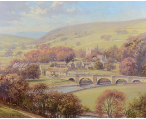 Albert Edward Jackson (1873-1952) Burnsall Signed, oil on board, 39cm by 49cm Artist's Resale Rights/Droit de Suite may apply