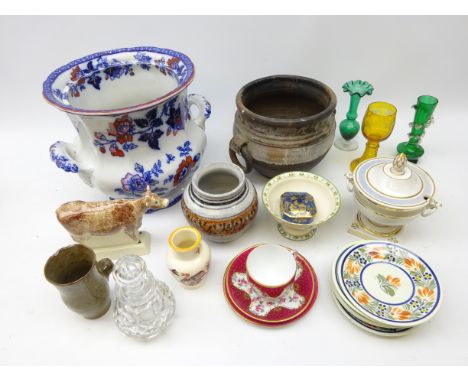 Flight Barr &amp; Barr Worcester sauce tureen and cover, 1913 Royal Worcester footed bowl with Chinoiserie design, Rye potter