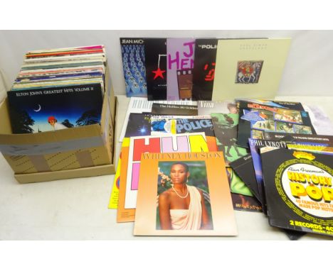 Quantity of vinyl record incl Jimi Hendrix, Human League, Whitney Houston, The Monkees, Electric Light Orchestra, Dexys Midni