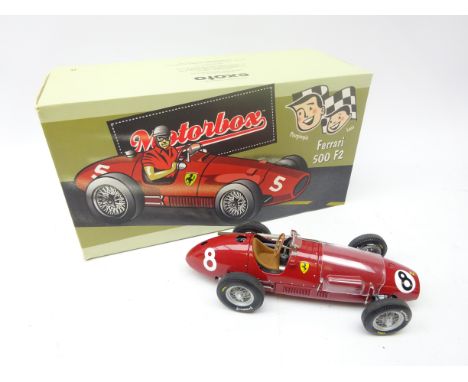 Exoto Motorbox, A boxed 1:18 scale Ferrari 500 F2 No 8 with box 