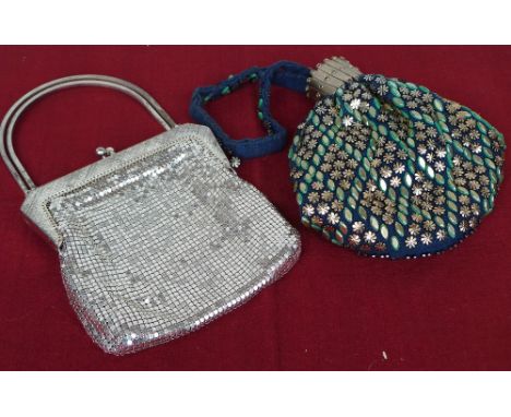 Two vintage 1960's evening bags.  A 'Glomesh' with satin lining and one other. (2)