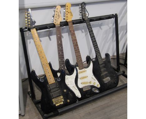 Four electric guitar projects including Tanglewood Europa and stratocaster style a/f