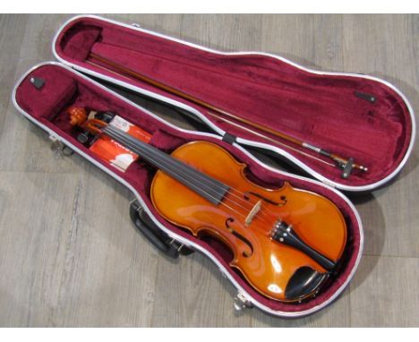 A Karl Höfner viola, full size (4/4) circa 1995, 67cm length, with hard case and bow 