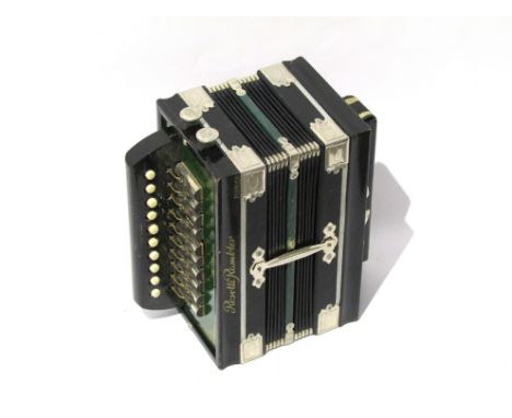 A Rosetti Rambler button accordion, boxed 
