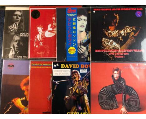 Bowie - Live unofficial releases 12 Lp records 72-73 time may change me.  Aylesbury Friars Sep 25 1971, Gimme your hands 2 x 