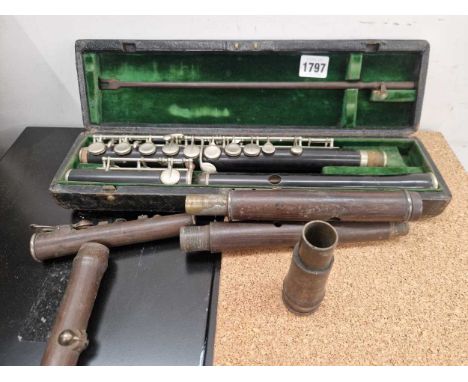 Two vintage flutes.