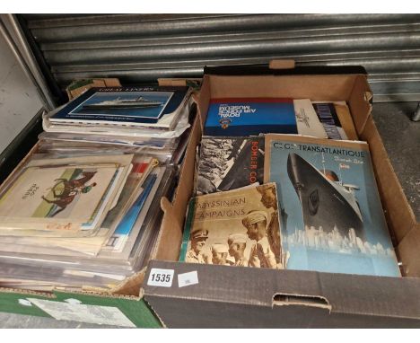 Cruise ship ephemera, some war magazines: army and air force