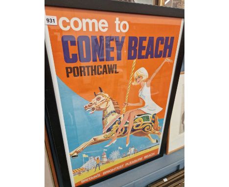 A vintage-style Coney Beach poster.