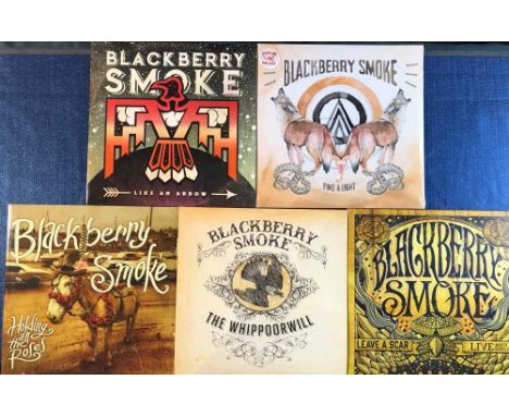 Blackberry Smoke - 5 LP records; The Whippoorwill - 2014 EU pressing 2xLP 'smoke' vinyl (limited to 200 copies), Leave A Scar