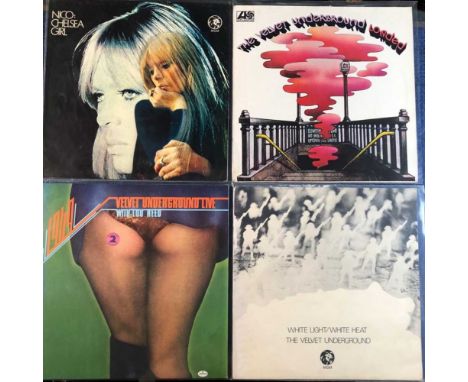 The Velvet Underground/Nico - 4 Lp records, White light white heat UK 1971 reissue, 1969 Velvet Underground Live - UK 1984 re