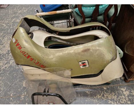 Vintage motorcycle fairings. 
