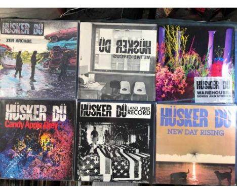 Husker Du - 5 x LP records and 1 x 12" single, Zen arcade 2 x LP 1st US pressing (large press ring) 1984. New day rising 1st 