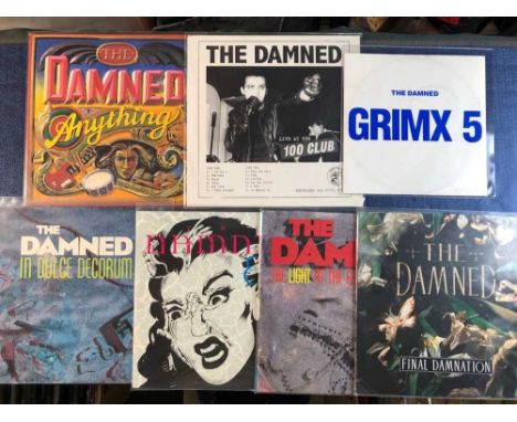 The Damned - 4 LP records, 2 x 12" singles &amp; 1 x 10", Live at the 1oo Club 2007 limited edition white vinyl, Anything Lim
