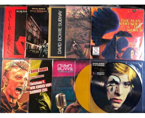 Bowie - 10 Lp records - Various unofficial releases, In the Beginning, picture disc, The Man Who Sold the world and CD, Becke