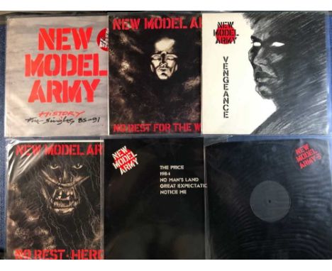 New Model Army - 3 Lp records &amp; 3 x 12" singles Vengence, No rest for the Wicked both UK 1st pressing, History (the singl