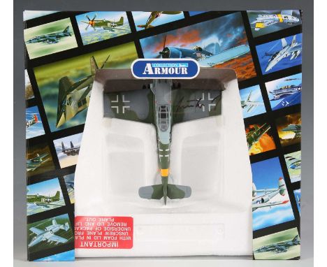 A Franklin Mint Armour Collection 1:48 scale Messerschmitt BF109 G-2 (Black 13), signed by Günther Rall, boxed with certifica