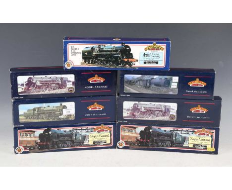 Seven Bachmann Branch-Line locomotives and tenders, comprising No. 32-506 Standard Class 5MT 73110 'The Red Knight', No. 31-1