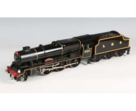A Bassett-Lowke O gauge BL99011 Rebuilt Scot Class locomotive 6162 'Queen's Westminster Rifleman' and tender in LMS black, bo