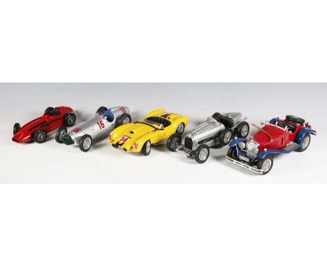 A CMC 1:18 scale model of a Mercedes-Benz W154 racing car 1938, together with a Revival diecast model of a Maserati 250F and 