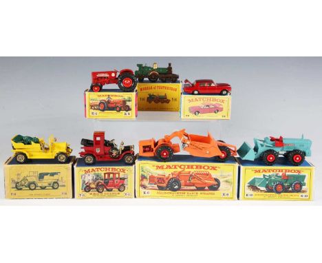 A group of Matchbox vehicles, comprising Models of Yesteryear Y-16 Spyker Tourer, Y-11 Packard Landaulet, Y-14 Duke of Connau