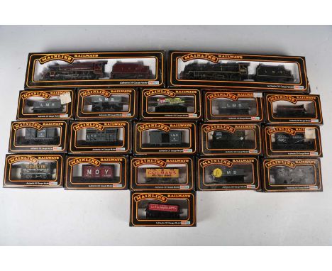 A small group of kit-built tank locomotives and goods rolling stock, including Wills Finecast Class 4 tank locomotive 2534 LM