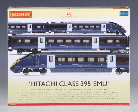 A Hornby OO gauge DCC Ready R.2821 Hitachi Class 395 EMU train pack, boxed (box lightly creased and scuffed).