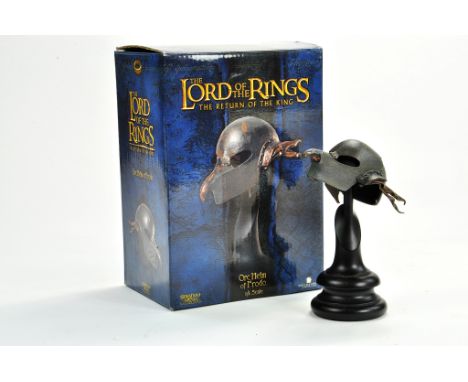 Lord of the Rings LOTR collectables comprising Sideshow WETA Orc Helm of Frodo - 1/4 scale. Possibly displayed at some stage,