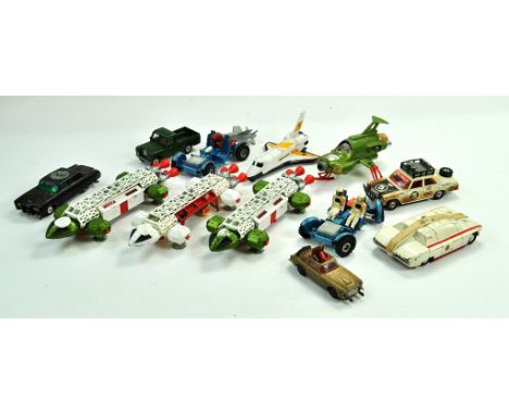 A good group of diecast issues comprising Dinky trio of Eagle Transporters, Corgi James Bond Aston Martin plus others. Some w