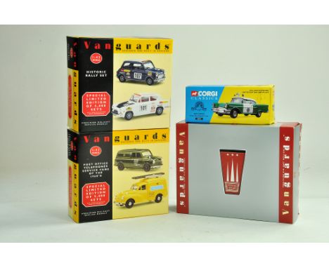 Corgi Diecast Classics Issue Police car plus trio of Vanguards Sets. Excellent in Boxes.