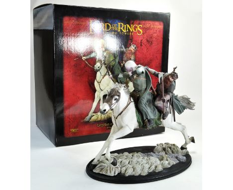Lord of the Rings LOTR collectables comprising Sideshow WETA Very Large Legolas and Gimli Polystone Statue. Some light damage